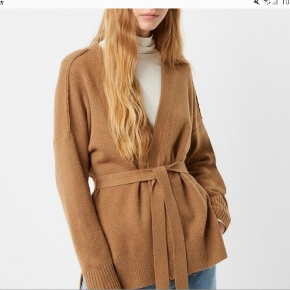 French Connection soft knit camel cardigan